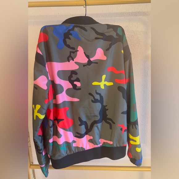 Mens Camouflage Bomber Jacket - Picture 2 of 2